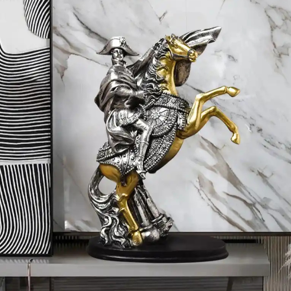 Decorative Mounted Warrior Statue – Napoléon Bonaparte & Knight Styles