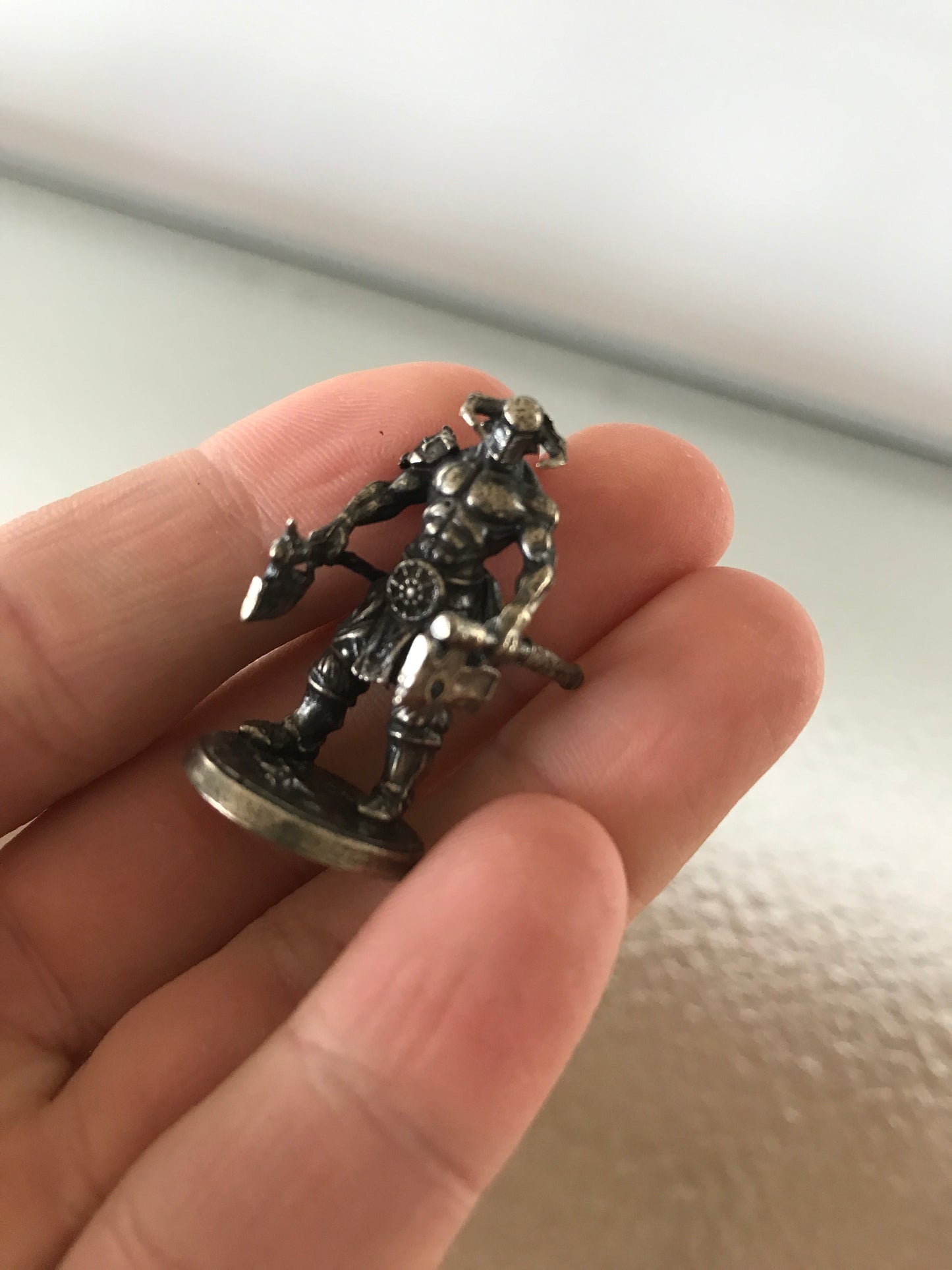 Miniature Berserker Figurine – Dual Battleaxe Warrior