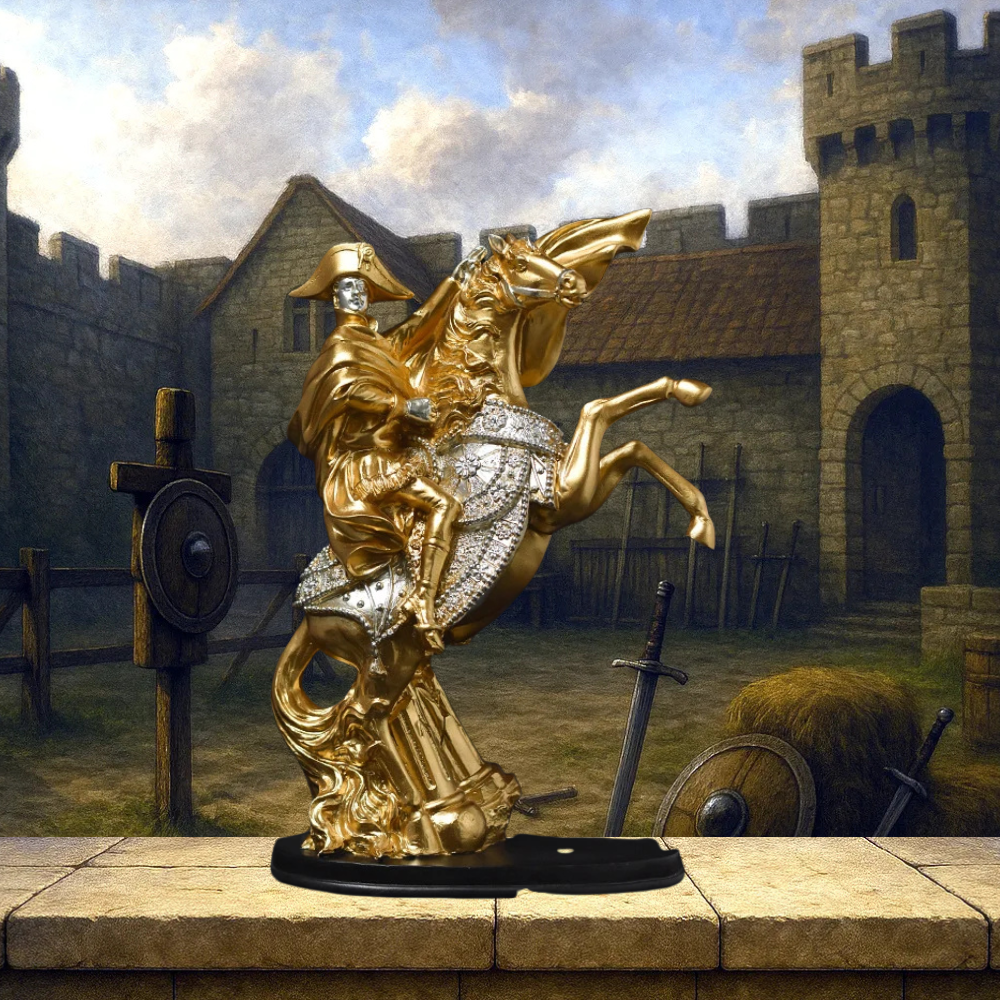 Decorative Mounted Warrior Statue – Napoléon Bonaparte & Knight Styles