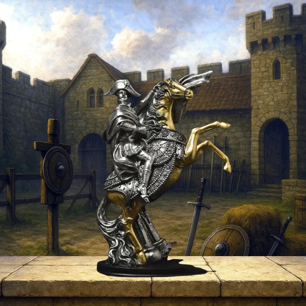 Decorative Mounted Warrior Statue – Napoléon Bonaparte & Knight Styles
