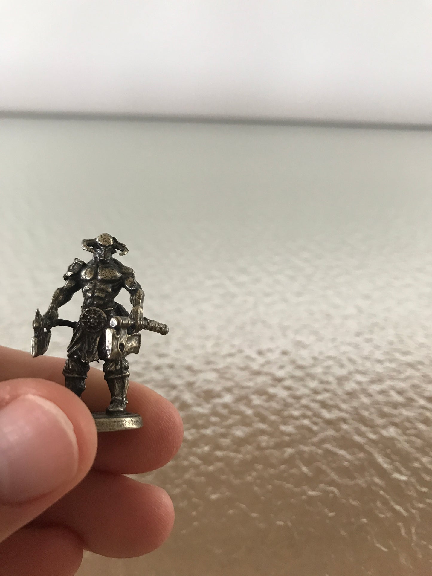 Miniature Berserker Figurine – Dual Battleaxe Warrior